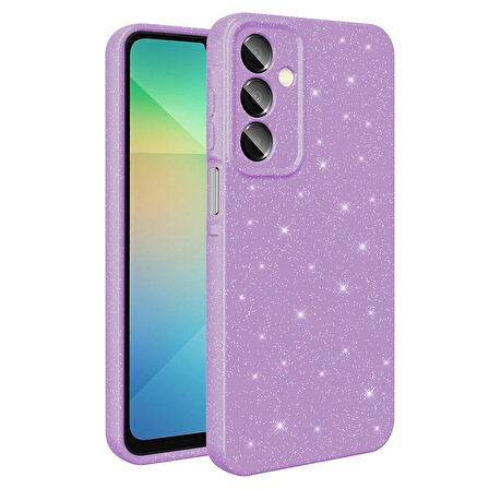 Samsung Galaxy A16 Kılıf Simli Işılıtılı Renkli Parlak Kamera Korumalı Silikon Kapak Koton