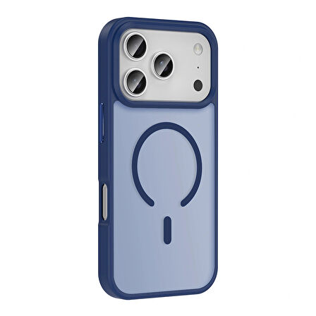 Apple İphone 17 Pro Kılıf Magsafe Şarj Özellikli Mat Arka Yüzey Lopard Sio Kapak