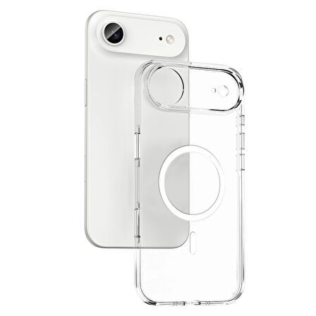 Apple İphone 17 Air Sararmaz İnce Şeffaf Kılıf Magsafe Şarj Kamera Korumalı Ultra Hybrid Crypto Kapak Telefon Kılıfı