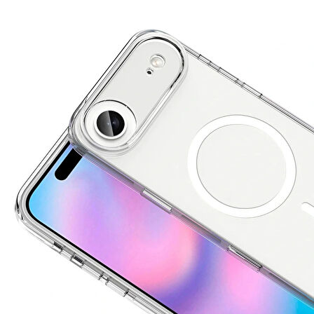 Apple İphone 17 Air Sararmaz İnce Şeffaf Kılıf Magsafe Şarj Kamera Korumalı Ultra Hybrid Crypto Kapak Telefon Kılıfı