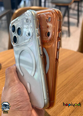 iPhone 17 Pro Max Sararmaz İnce Kılıf Magsafe Şarj Kamera Korumalı Ultra Hybrid Crypto Kapak Telefon Kılıfı