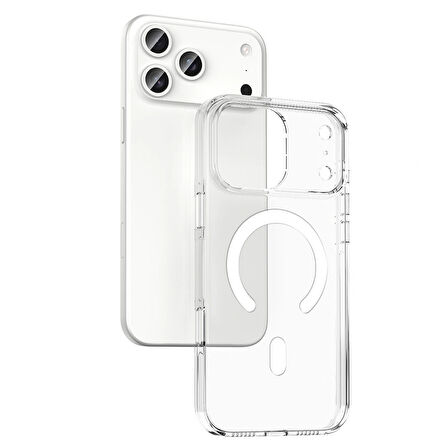 iPhone 17 Pro Max Sararmaz İnce Kılıf Magsafe Şarj Kamera Korumalı Ultra Hybrid Crypto Kapak Telefon Kılıfı