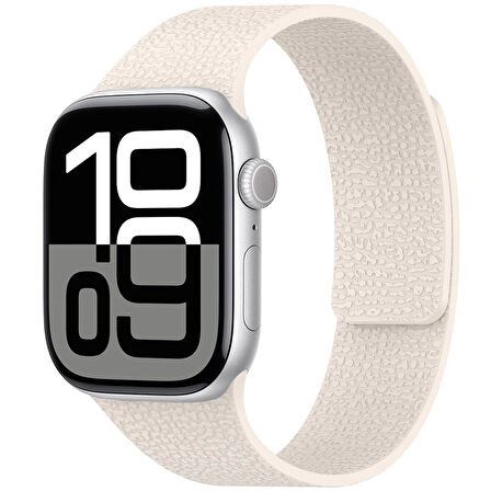 Apple Watch 44mm Lopard Krd-136 Kabartma Desenli Silikon Kordon