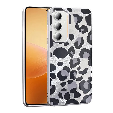 Samsung Galaxy A35 Kılıf Parlak Desenli Silikon Mep Kapak Telefon Kılıfı Leopar-Fiyonk-Geo Desenleriyle