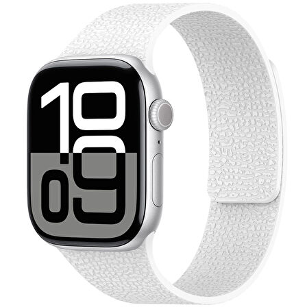 Apple Watch 44mm Lopard Krd-136 Kabartma Desenli Silikon Kordon