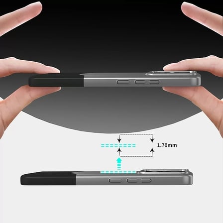 Poco X6 Pro Kılıf Magsafe Şarj Duble 1.7mm Kapak Kart Bölmeli Lacivert Siyah Gri Renkleriyle