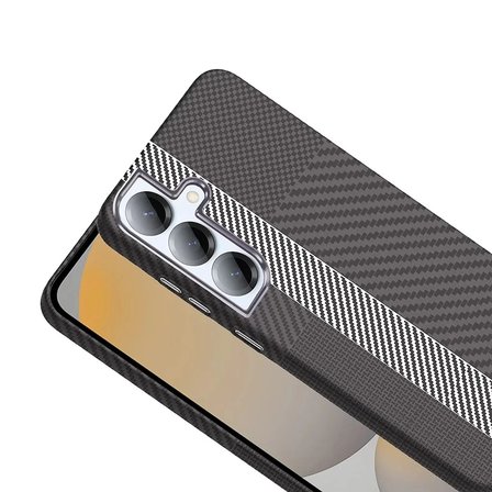 Samsung Galaxy S25 Plus Kılıf Magsafe Şarj Karbon Fiber Görünümlü Hafif Sağlam Gros Kapak Telefon Kılıfı
