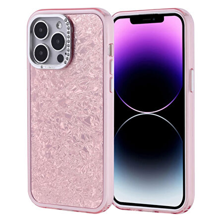 Apple İphone 14 Pro Max Kılıf Taşlı Tasarımlı Lopard Kapi Kapak