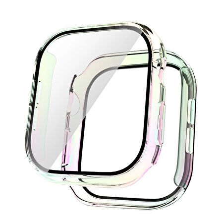 Apple Watch 10-11 46mm Sert Pc Kasa Electroplatink Çerçeveli Ekran Koruyucu  Apple Watch Gard 36