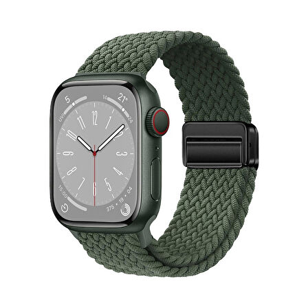 Apple Watch 42mm Lopard Krd-134 Örgü Tasarımlı Hasır Kordon Strap Kayış