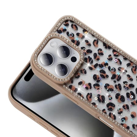Apple İphone 15 Pro Kılıf Taşlı Simli Kenarları Silikon Parıltılı Azra Kapak Telefon Kılıfı Kamera Korumalı Yıldız&Kelebek Desenleriyle