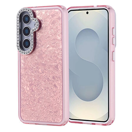 Samsung Galaxy S24 Kılıf Taşlı Tasarımlı Lopard Kapi Kapak