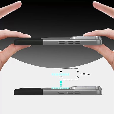 Xiaomi 14t Pro Kılıf Magsafe Şarj Duble 1.7mm Kapak Kart Bölmeli Lacivert Siyah Gri Renkleriyle