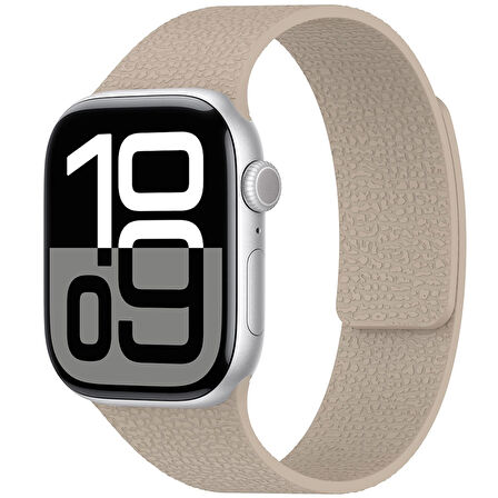 Apple Watch 38mm Lopard Krd-136 Kabartma Desenli Silikon Kordon