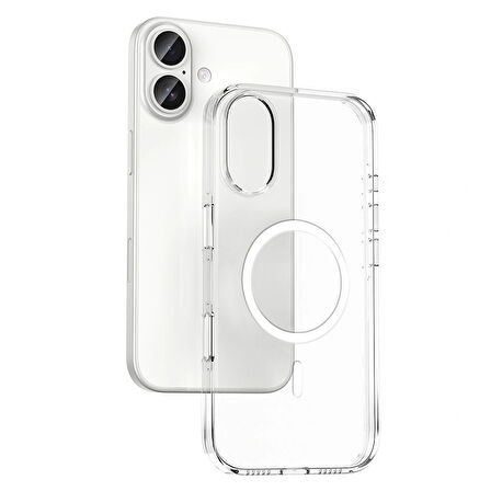 Apple İphone 17 Sararmaz İnce Şeffaf Kılıf Magsafe Şarj Kamera Korumalı Ultra Hybrid Crypto Kapak Telefon Kılıfı