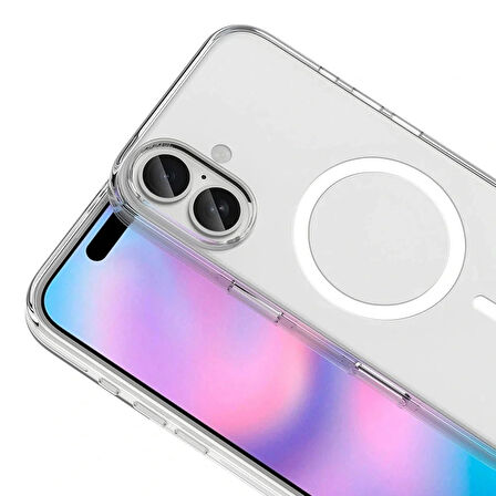 Apple İphone 17 Sararmaz İnce Şeffaf Kılıf Magsafe Şarj Kamera Korumalı Ultra Hybrid Crypto Kapak Telefon Kılıfı