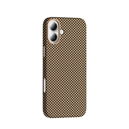 Apple İphone 16 Kılıf Magsafe Şarj Karbon Fiber Görünümlü Hafif Sağlam Lopard Gros Kapak Telefon Kılıfı