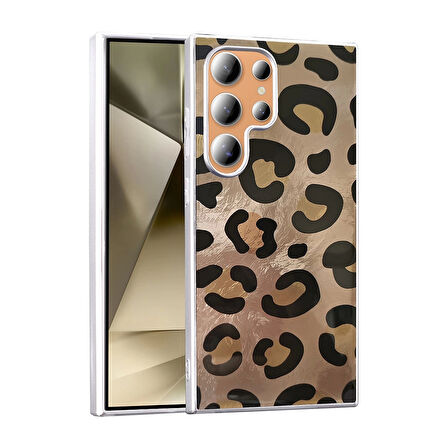 Samsung Galaxy S24 Ultra Kılıf Desenli Lopard Mep Kapak