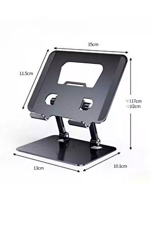 10-13" Tüm Modellere Metal Ayarlı Tablet Laptop Macbook Notebook Yükseltici Tutucu Standı