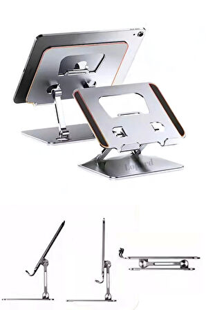 10-13" Tüm Modellere Metal Ayarlı Tablet Laptop Macbook Notebook Yükseltici Tutucu Standı