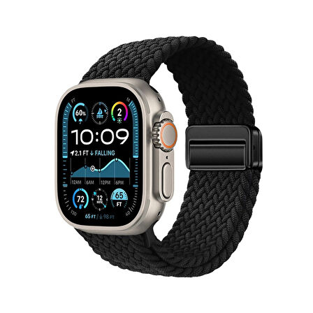Apple Watch Ultra 49mm Lopard Krd-134 Örgü Tasarımlı Hasır Kordon Strap Kayış
