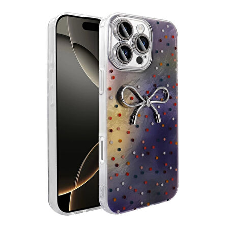 Apple İphone 16 Pro Kılıf Kamera Korumalı Figürlü Lopard Ponti Silikon Kapak