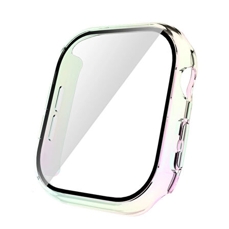 Apple Watch 10-11 46mm Sert Pc Kasa Electroplatink Çerçeveli Ekran Koruyucu  Apple Watch Gard 36