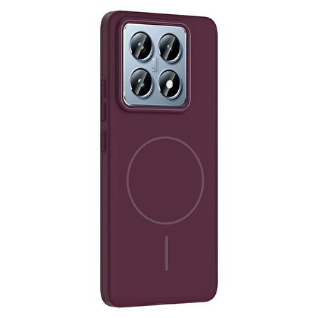 Xiaomi 14t Pro Kılıf M-safe Şarj Özellikli Lopard Ruby Sert Kapak