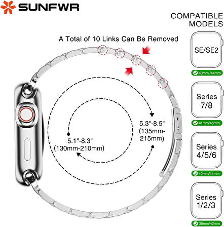 Apple Watch 46mm 10 Serisi BAND-04 Metal Sağlam Kordon