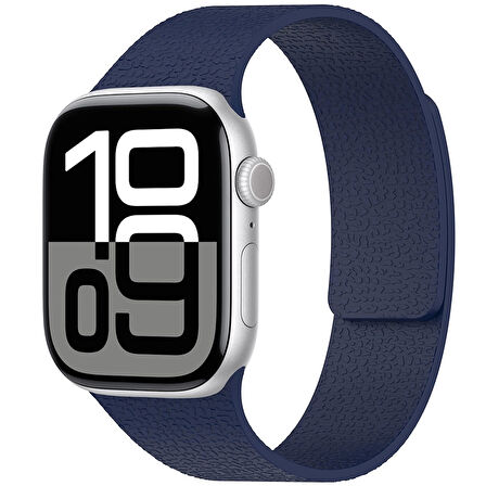 Apple Watch 7 45mm Lopard Krd-136 Kabartma Desenli Silikon Kordon