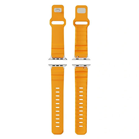 Apple Watch Seri 11/10/9/8/7/6/5/4/3/SE/ULTRA/1/2/3 49MM 46MM 45MM 44MM 42MM Uyumlu Kordon Silikon Kolay Takılan Yumuşak Su Geçirmez KRD-143