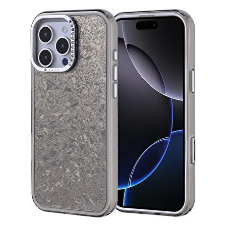 Apple İphone 16 Pro Max Kılıf Taşlı Tasarımlı Lopard Kapi Kapak