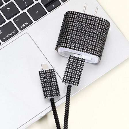 Lopard Taşlı Şarj Aleti Koruyucu 4in1 Set