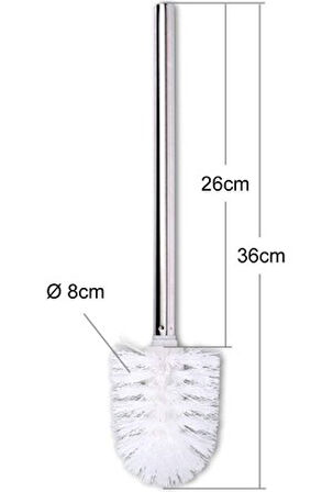 Beyaz Renk Tuvalet Fırçası – Şık ve Dayanıklı WC Fırça Hijyenik Temizlik 1 Adet