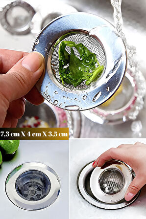 Mini Tel Lavabo Süzgeci Paslanmaz Çelik Küçük Mutfak Filtresi Tıkanıklık Önleyici Pratik Süzgeç
