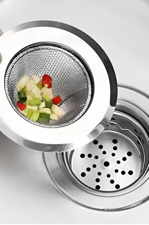 Mini Tel Lavabo Süzgeci Paslanmaz Çelik Küçük Mutfak Filtresi Tıkanıklık Önleyici Pratik Süzgeç