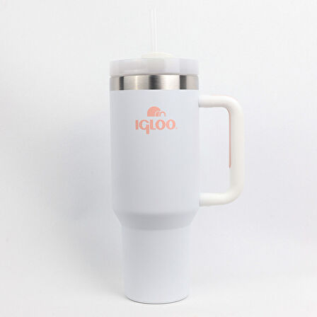 Igloo Stadler Çelik Thermo-Mug 1.2 Litre Beyaz-Pembe 12Saat Sıcak/18Saat Soğuk Saklama