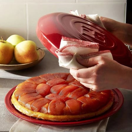 Emile Henry Tart Tatin Seti 33 cm Kırmızı/Burgundy