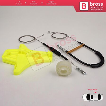 VW Amarok MK1 2H 2010-2022 4-Kapı Pickup 2H7839402 İçin Elektrikli Arka Sağ Cam Kriko Tamir Seti