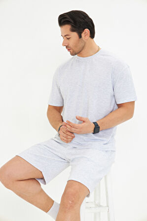 Pamuklu Relax Konforlu Oversize Tişört ve Şort Takımı