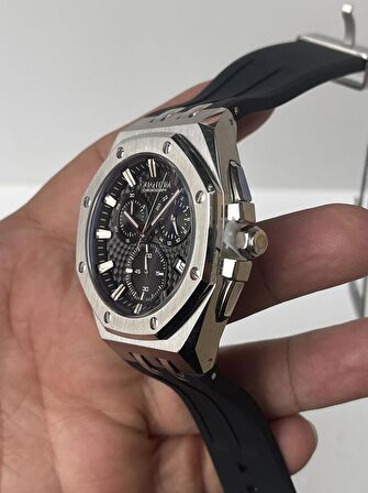 HNG949.351 QUANTUM silikon kayışlı chronograph özellikli 10 atm erkek kol saati