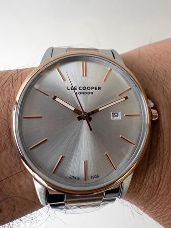 Lee cooper 43 mm klasik çelik erkek kol saati