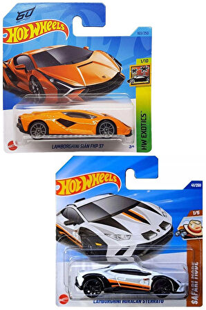 2 Araç Hot Wheels Set - Lamborghini Huracan Sterrato & Lamborghini Sian FKP 37 (1/64)