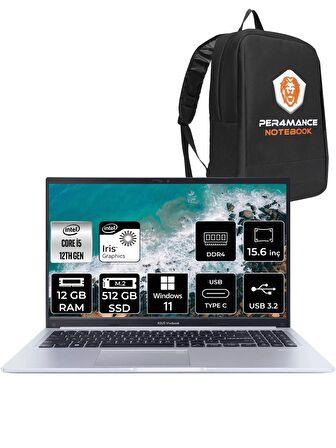 ASUS Vivobook 15 X1502ZA i5 1235U 12GB RAM 512GB SSD 15.6'' FHD W11PRO EJ030W & PER4 ÇANTA