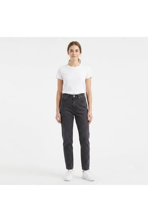 Kadın Siyah Yüksek Bel 80's Mom Jeans Kot Pantolon - 0000 Siyah / 26/30
