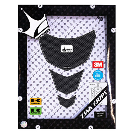 Kawasaki ZX10R 2024 ile Uyumlu Kaydırmaz 6D Karbon 17 Parça Tank Pad Seti GC47