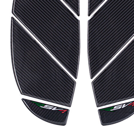 Aprilia RSV4 2024 ile Uyumlu Kaydırmaz 6D Karbon 14 Parça Tank Pad Seti GC46