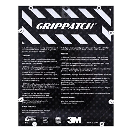 BMW GS R1250 ile Uyumlu Kaydırmaz 6D Karbon 9 Parça Tank Pad Seti GC32