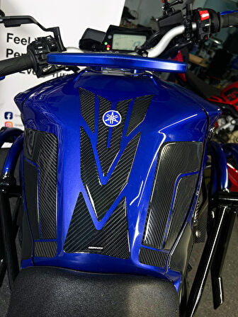 Yamaha MT10 2016 ile Uyumlu Kaydırmaz 6D Karbon 19 Parça Tank Pad Seti GC48