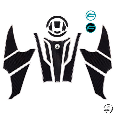 CF 800 MT 2025 ile Uyumlu Ultimate Kaydırmaz 17 Parça Tank Pad Seti GTC04